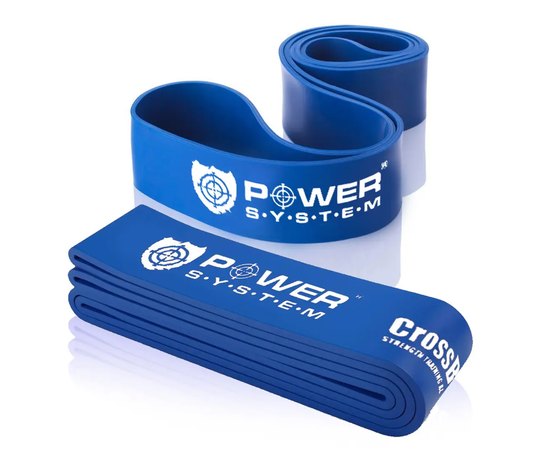 Резинка для фитнеса и кроссфита Power System PS-4054 CrossFit Level 4 Blue 22-50 кг (PS-4054_Blue), Нагрузка: 50 кг, Цвет: Синий