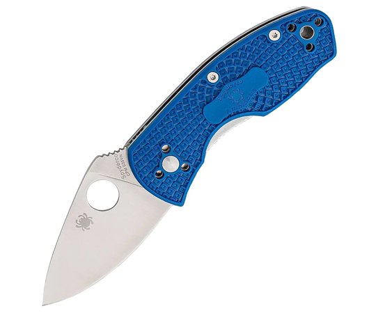 Карманный нож Spyderco Ambitious Lightweight Blue (C148PBL), Тип режущей кромки: Гладкое лезвие