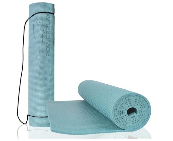 Килимок для йоги та фітнесу PowerPlay 4010 PVC Yoga Mat 173x61x0,6см зелений (PP_4010_Green_(173*0,6)), Колір: Зелений