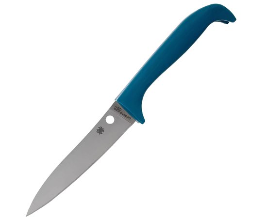 Кухонний ніж Spyderco Counter Puppy Blue (K20PBL), Тип ріжучої кромки: Гладке лезо