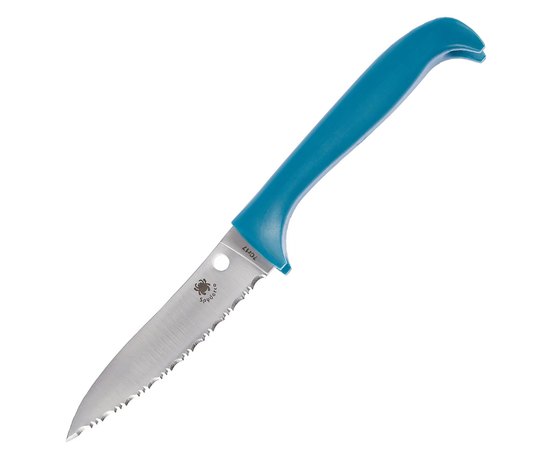 Кухонний ніж Spyderco Counter Critter Blue Serrated (K21SBL), Тип ріжучої кромки: Серейтор