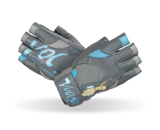 Перчатки для фитнеса MadMax MFG-921 Voodoo Mid grey/light blue M (MFG-921-BLU_M), Размер: M