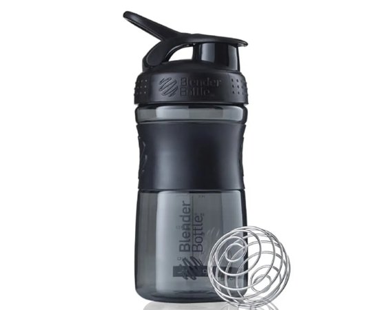 Шейкер спортивный BlenderBottle SportMixer Flip 20oz/590ml Black (SM 20oz Black), Цвет: Black