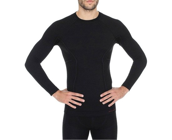 Футболка с длинным рукавом Brubeck Active Wool LS12820 black L (LS12820-black-L), Размер: L, Рост: 176-182 см