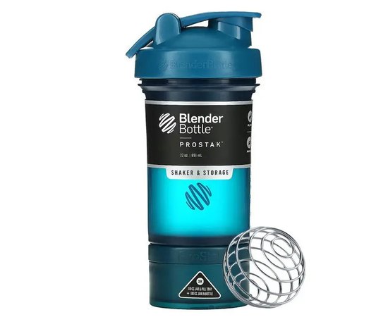 Шейкер спортивный BlenderBottle ProStak 22oz/650ml с двумя контейнерами Navy (PS 22oz Navy), Цвет: Navy