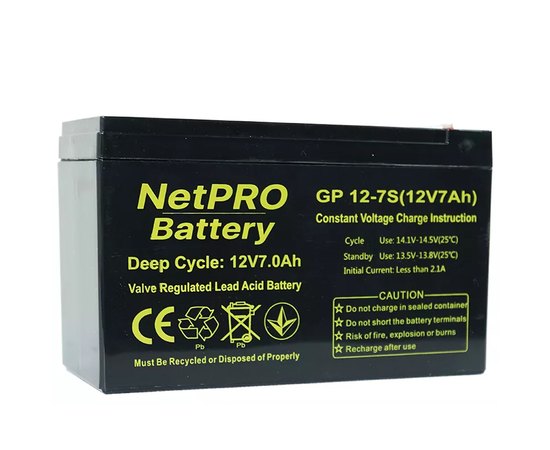 Акумуляторна батарея NetPRO 12V 7Ah GP 12-7S