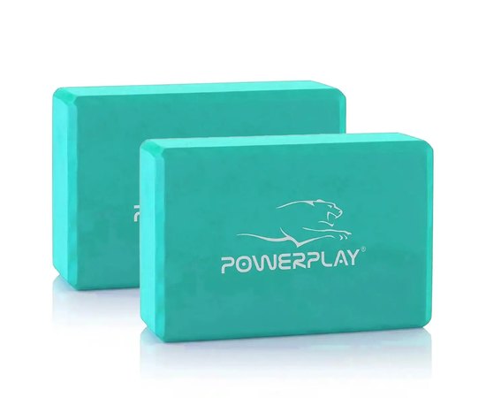 Блок для йоги PowerPlay 4006 Yoga Brick EVA 2 шт М'ятні (PP_4006_Mint_2in), Колір: М'ятний