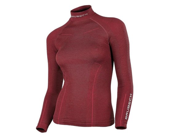 Футболка з довгим рукавом Brubeck Extreme Wool LS11930 burgundy XL (LS11930-burgundy-XL)