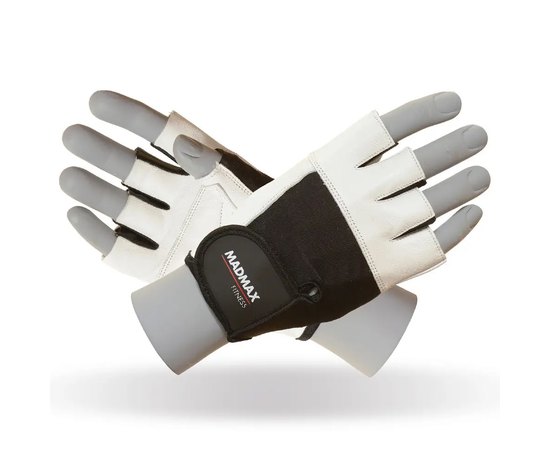 Рукавички для фітнесу  MadMax MFG-444 Fitness White L (MFG-444-White_L), Розмір: L