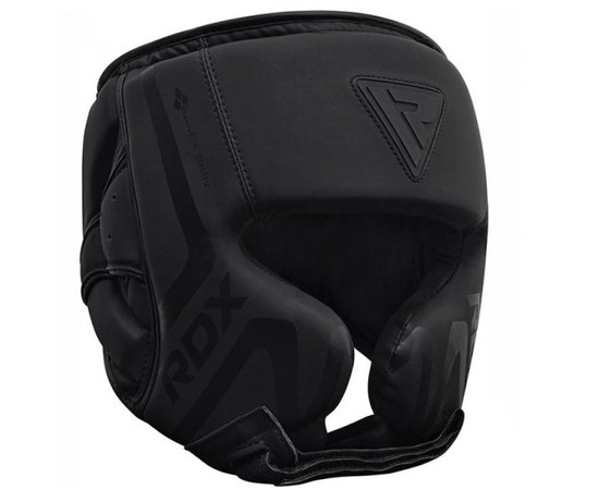 Боксерский шлем RDX T15 Noir Cheek Protector Matte Black L (3377_403011), Размер: L