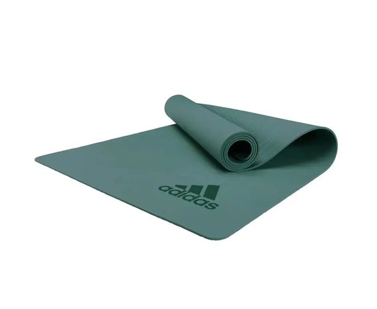 Килимок для йоги Adidas Premium Yoga Mat темно-зелений 176х61х0.5 см (ADYG-10300RG), Колір: Зелений