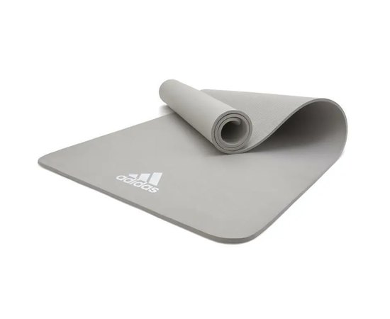 Коврик для йоги Adidas Yoga Mat серый 176х61х0.8 см (ADYG-10100GR), Цвет : Серый