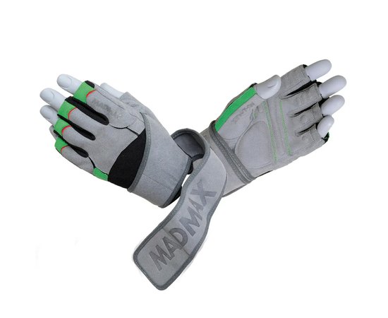 Перчатки для фитнеса MadMax MFG-860 Wild Grey/Green S (MFG-860_S), Размер: S