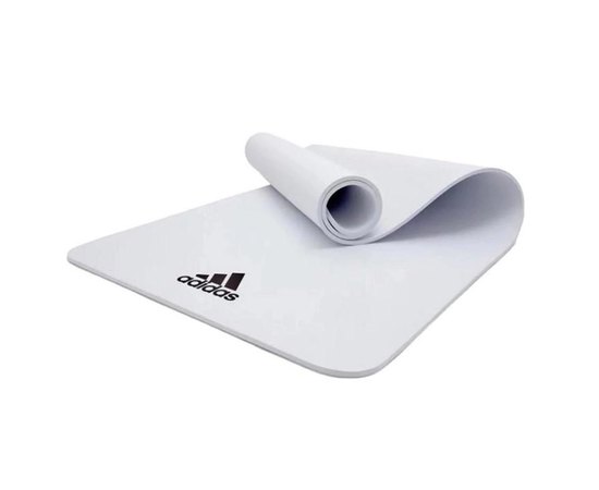 Коврик для йоги Adidas Yoga Mat белый 176х61х0.8 см (ADYG-10100WH), Цвет : Белый