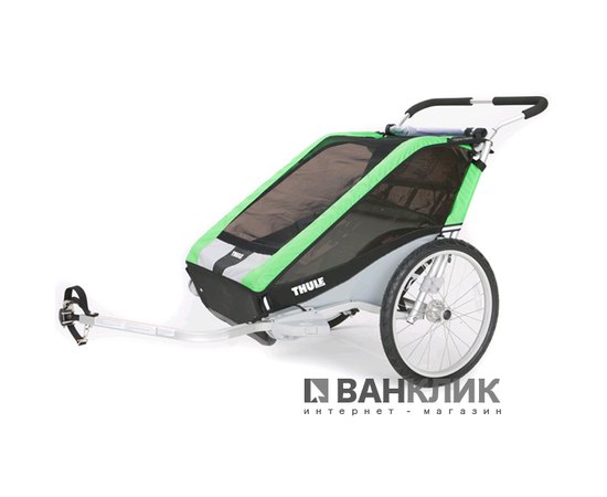 Коляска для детей THULE Chariot Chetah2+набор колес, зеленая (12991)