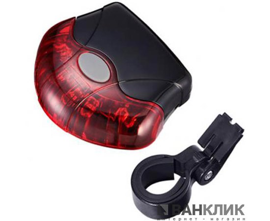 Мигалка CG-450R3 с батарейками, черная, 3 диода, 4 режима 13890