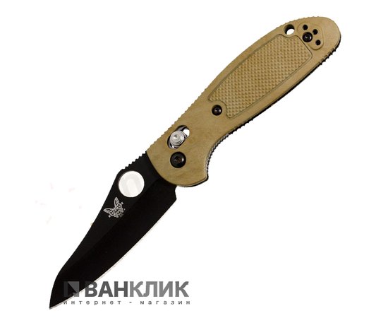 Нож Benchmade Griptilian Mini, черний, песочн. рукоять (555BKHGSN)