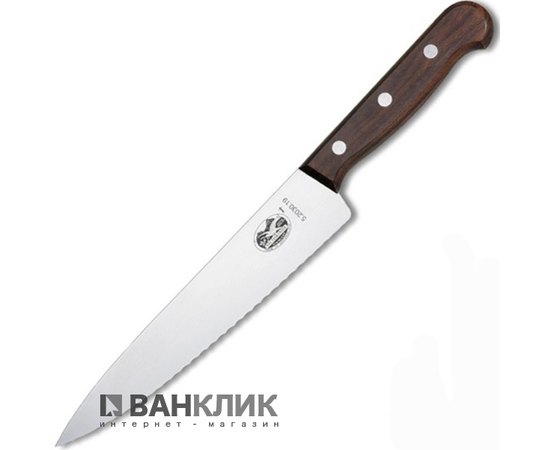 Нож кухонный Victorinox с волнистым лезвием, розовое дерево 5.2030.22