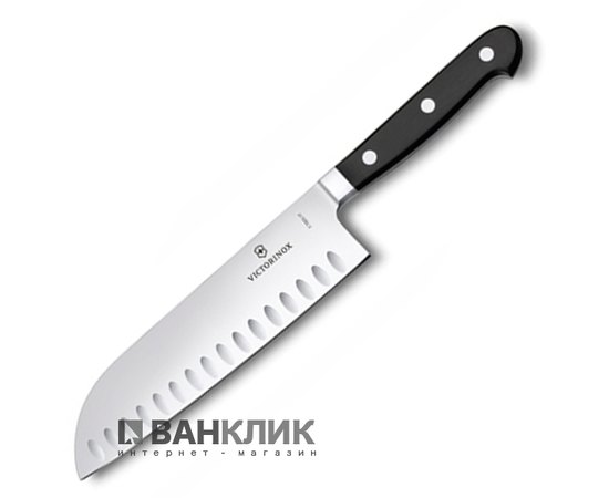 Нож кухонный Victorinox, Santoku, каннелированный, кованый 7.7223.17