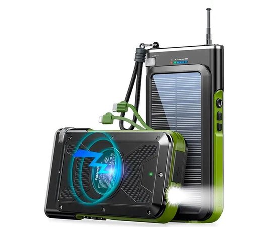 Повербанк Solar PN-W26 FM radio 20000 mAh 15W Black (000009133)