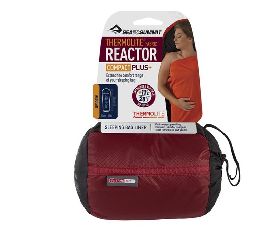 Вкладиш для спального мішка  Sea to Summit Thermolite Reactor Compact Plus, 185 см, Red Sack/Black&Red (STS AREACTPL)