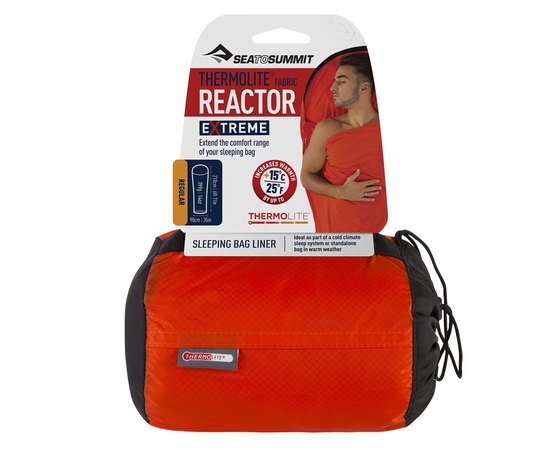 Вкладыш для спального мешка Sea to Summit Thermolite Reactor Extreme, 235 см, Orange Sack/Red Liner (STS AREACTEXLONG)