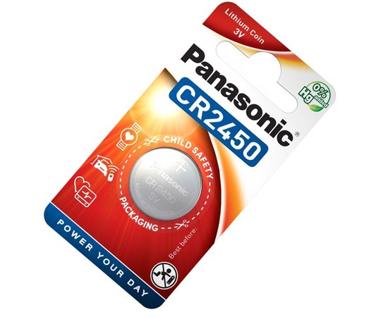 Батарейка Panasonic CR 2450 BLI 1 LITHIUM (CR-2450EL/1B)