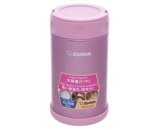 Пищевой термоконтейнер Zojirushi 0.75 л розовый SW-FCE75PS, Цвет: Pink