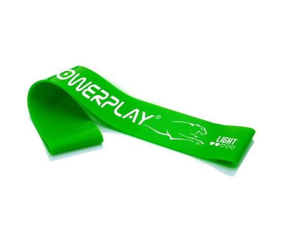 Резинка для фитнеса PowerPlay 4113 Mini Power Band 0.6 мм 1-5 кг зеленая (PP_4113_Green), Нагрузка: 1-5 кг