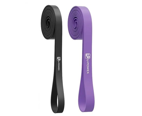 Резиновые петли для тренировок U-Powex Power Band набор 2 шт (9-39 кг) Black/Purple (UP_1072_2in_B/P)