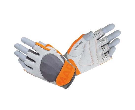 Перчатки для фитнеса MadMax MFG-850 Crazy Grey/Orange L (MFG-850_L), Размер: L