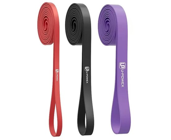 Резиновые петли для тренировок U-Powex Power Band набор 3 шт (4,5-39 кг) Red/Black/Purple (UP_1072_2in_R/P)