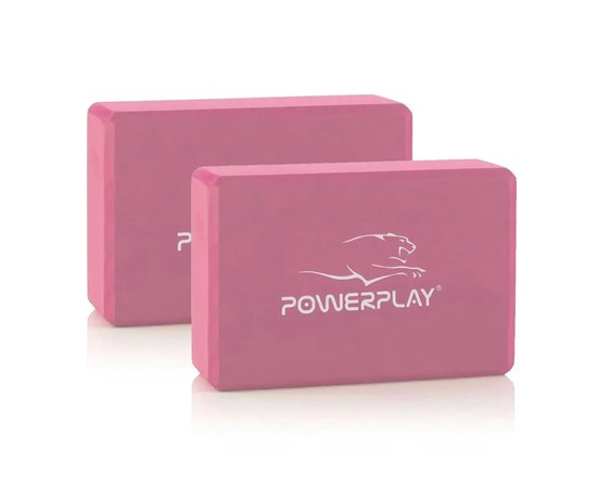 Блок для йоги PowerPlay 4006 Yoga Brick EVA 2 шт Розовые (PP_4006_Pink_2in), Цвет : Розовый