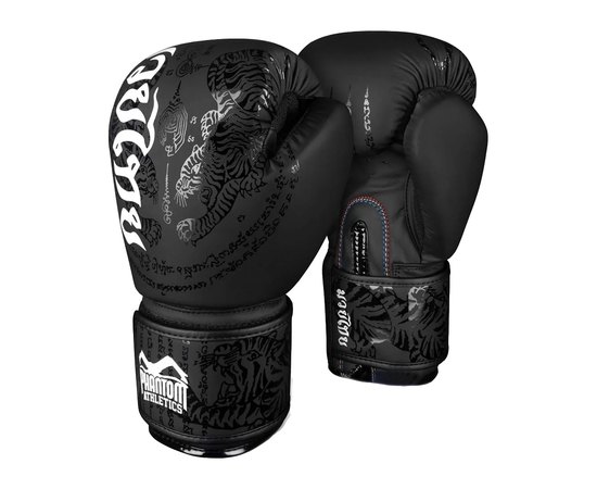 Боксерські рукавички Phantom Muay Thai Black 12 унцій (PHBG2329-12), Вага: 12 унцій