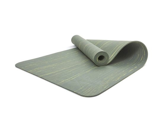 Коврик для йоги Reebok Camo Yoga Mat зеленый 176х61х0,5 см (RAYG-11045YL), Цвет : Зелёный