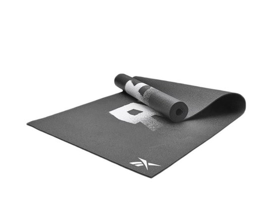 Коврик для йоги Reebok Double Sided 4mm Yoga Mat черный 173х61х0,4 см (RAYG-11030BK), Цвет : Чёрный