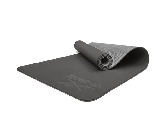 Килимок для йоги Reebok Double Sided Yoga Mat чорний/сірий 176х61х0,6 см (RAYG-11042BKGR), Колір: Чорний/Сірий