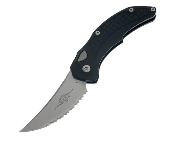 Карманный нож Microtech Brachial Stonewash FS (268A-12), Покрытие клинка: SW (Stonewash), Тип режущей кромки: Серрейтор