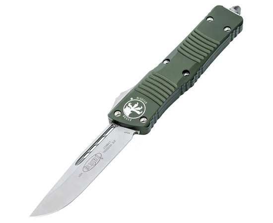 Карманный нож Microtech Combat Troodon Drop Point Stonewash OD Green (143-10OD), Цвет : Green