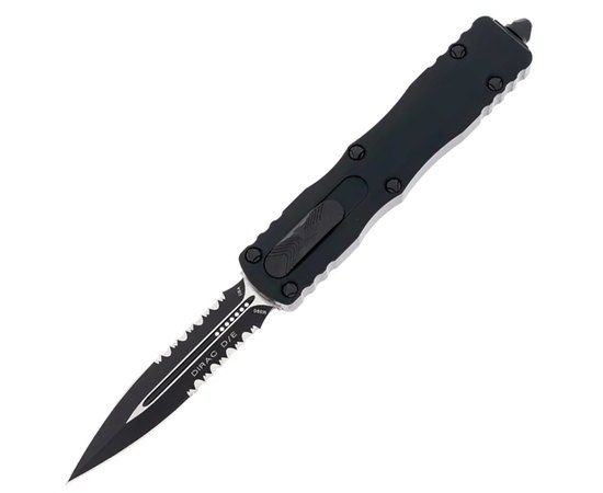 Кишеньковий ніж Microtech Dirac Double Edge BB DS Tactical PS (225-2T), Колір: Black, Покриття клинка: Black