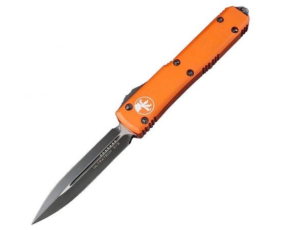 Карманный нож Microtech Ultratech Double Edge Black Blade Оrange (122-1OR), Цвет : Оrange, Покрытие клинка: Black