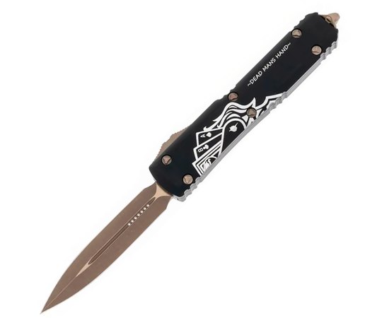 Кишеньковий ніж Microtech Ultratech Double Edge Bronze Dead Mans Hand Signature Series (122-13DMS)