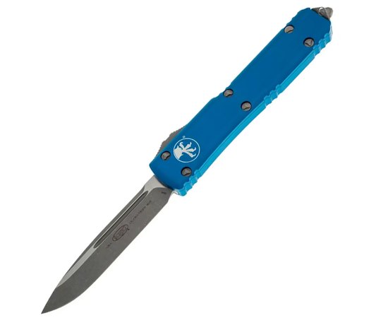 Карманный нож Microtech Ultratech Drop Point Apocalyptic Blue (121-10APBL), Цвет : Blue, Покрытие клинка: SW (Stonewash)