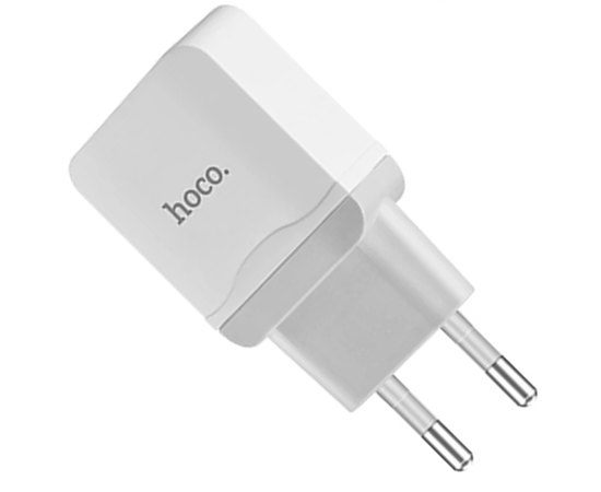 Зарядное устройство Hoco Lightning cable C22A 1USB, 2.4А White (000001529), Цвет: White