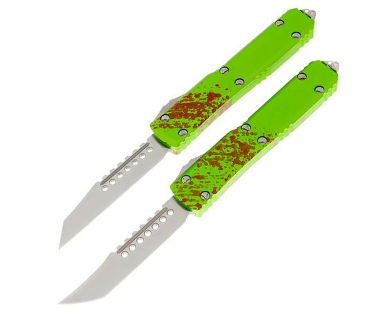 Набір кишенькових ножів Microtech Ultratech Hellhound-Warhound Zombie Combo Set (119-10SETZTS)