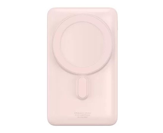 Повербанк Baseus Magnetic Bracket Wireless Fast Charge 10000 mAh 20W Pink (000008982), Цвет : Розовый