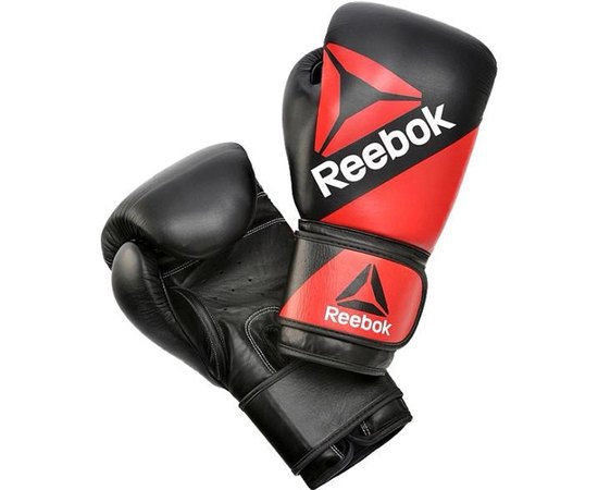 Боксерські рукавички Reebok Combat Leather Training Glove червоний/чорний 14 ун. (RSCB-10100RDBK)