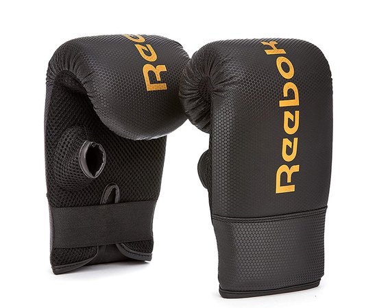 Снарядные перчатки Reebok Boxing Mitts черный/золото OSFM (RSCB-11130GD)