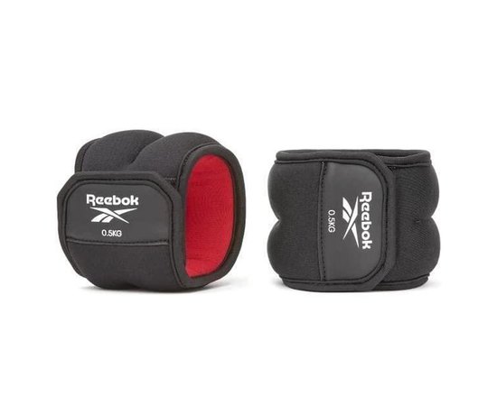 Утяжелители на щиколотки Reebok Wrist Weights черный/красный 0.5 кг (RAWT-11220)