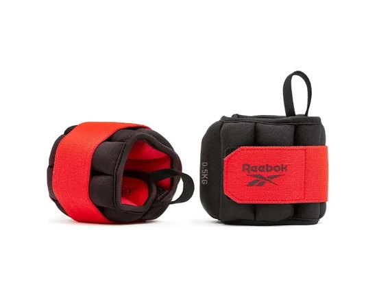 Обтяжувачі на зап'ястя Reebok Flexlock Wrist Weights чорний/червоний 0.5 кг (RAWT-11260)